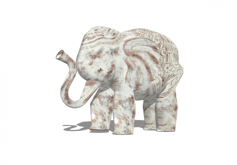 洗浴中心大象雕塑su模型-图二