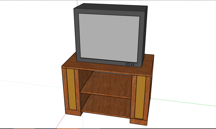 一款方形的老式的TV su模型_图1