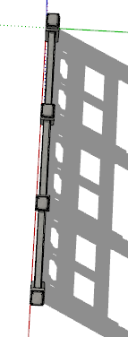 镂空雕刻带桥柱石栏杆su模型-图二