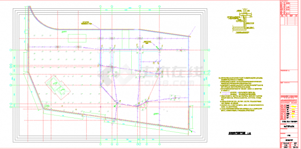 某地江苏某商业综合体及配套电气施工图CAD图纸-图二