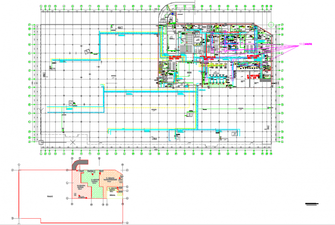 某地鹤壁万达广场-配电系统平面图CAD图纸_图1