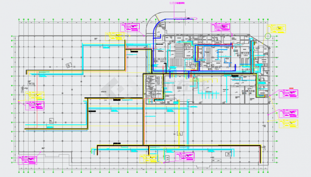 某地鹤壁万达广场-配电系统平面图CAD图纸-图二