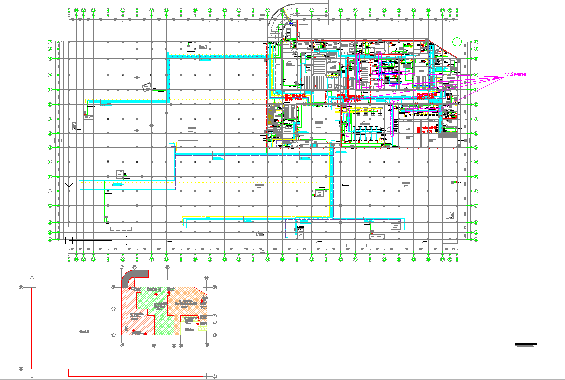 某地鹤壁万达广场-配电系统平面图CAD图纸