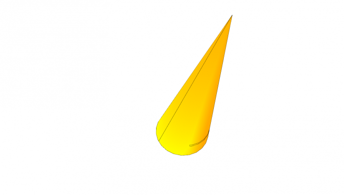 灯饰黄色圆锥形样式su模型_图1