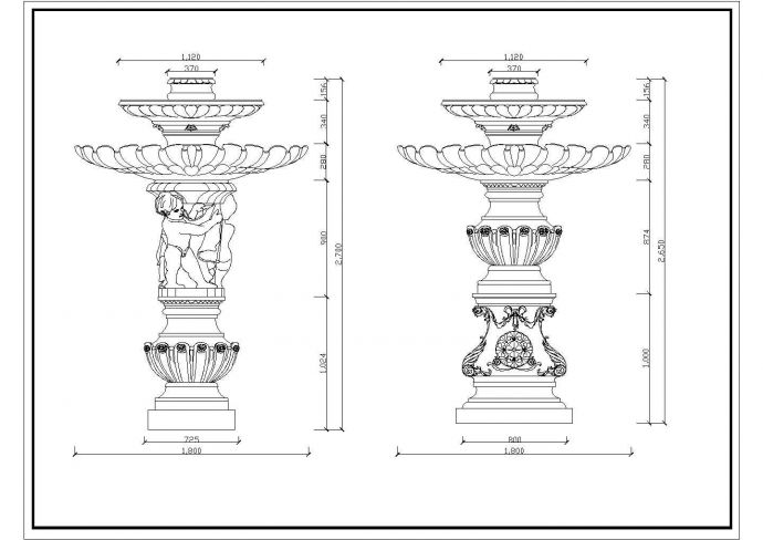 某喷泉CAD详细完整节点施工图_图1