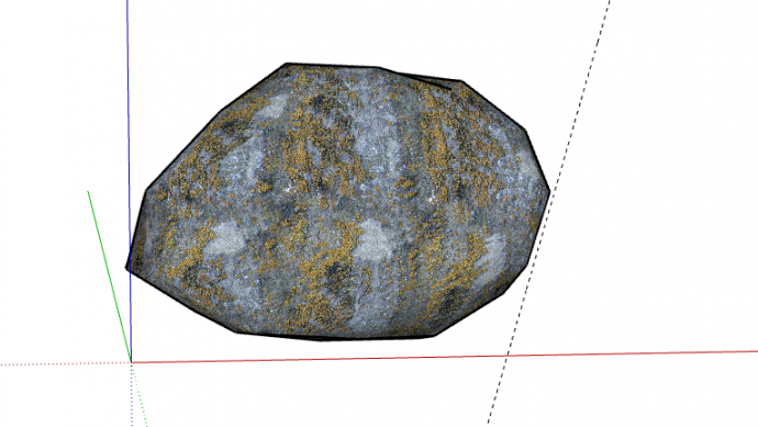 青苔细致的假山置石 su模型_图1