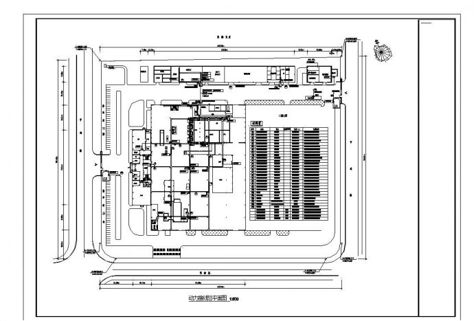 厂房动力接线与照明平面CAD图_图1