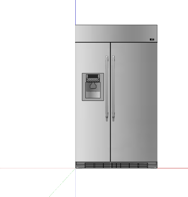 白色简约细致的冰箱 su模型_图1