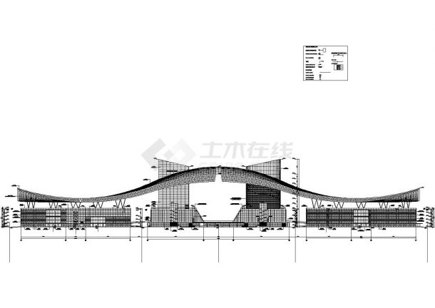 [深圳]-市民中心建筑CAD方案图纸-图二