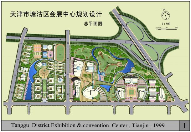 天津塘沽区会展中心规划设计平面图-图一