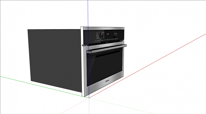 大空间安全耐用烤箱的SU模型_图1