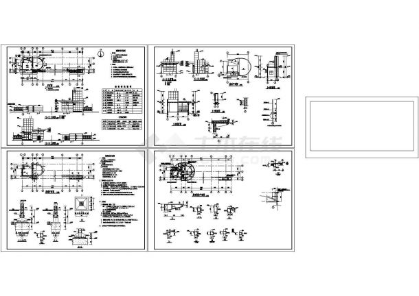 苏州工业园传达室 大门建筑施工CAD图纸-图一