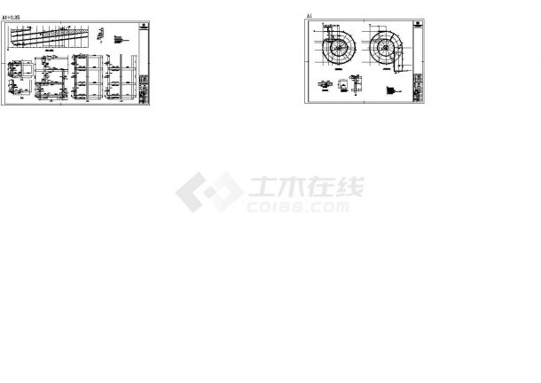 [北京]知名医院门诊病房楼钢混框架-屈曲支撑结构施工图-图一