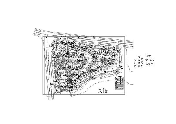 某嘉源别墅（住宅建筑面积146268平方米）规划设计cad施工总平面图（含技术经济指标）-图一