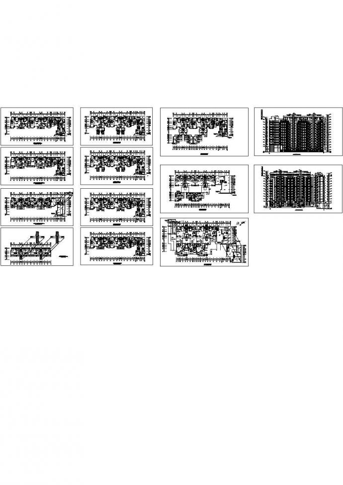 十一层复式住宅楼建筑施工cad图，共十三张_图1