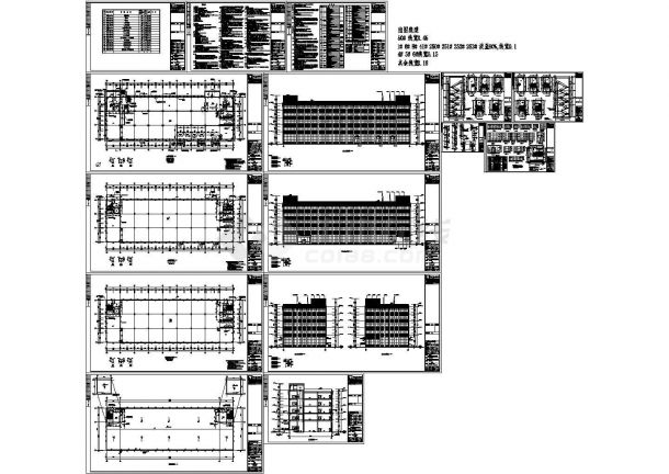 9747平米五层框架厂房设计cad图，含设计说明-图一