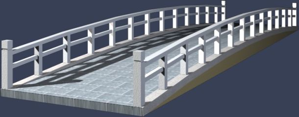 桥模型平面及3D素材-图二