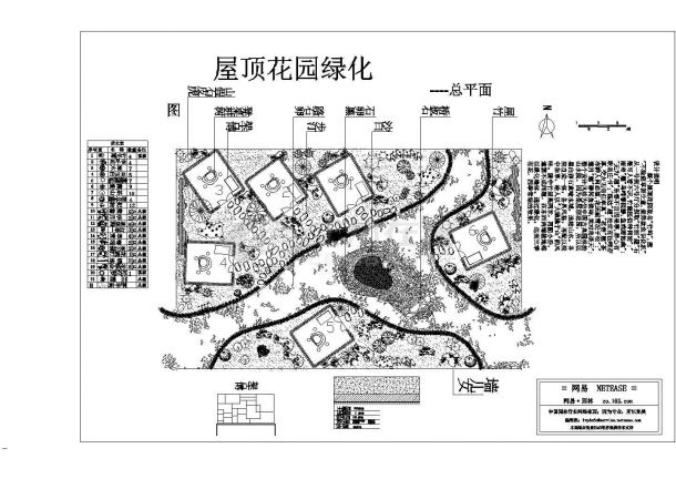 屋顶花园绿化平面图-图二