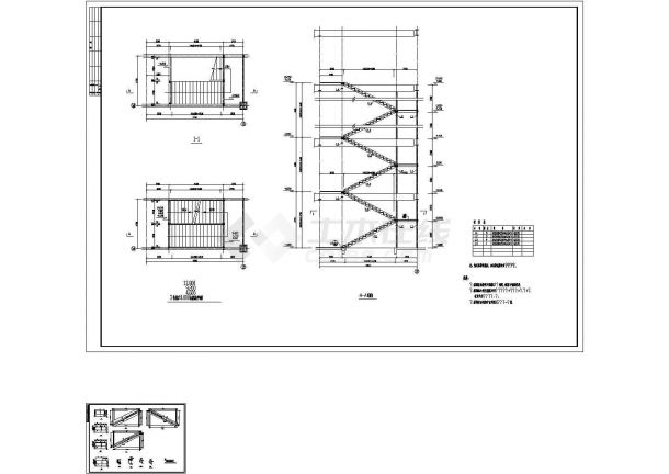 某地区个人建筑楼梯施工图-图一