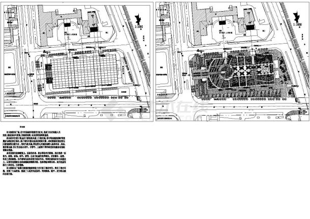 家具广场屋顶花园设计平面CAD图纸-图一