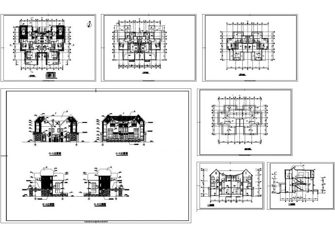 某三层框架结构欧式风格私人别墅（建筑面积225.78平方米）设计cad全套建筑施工图（甲级院设计）_图1