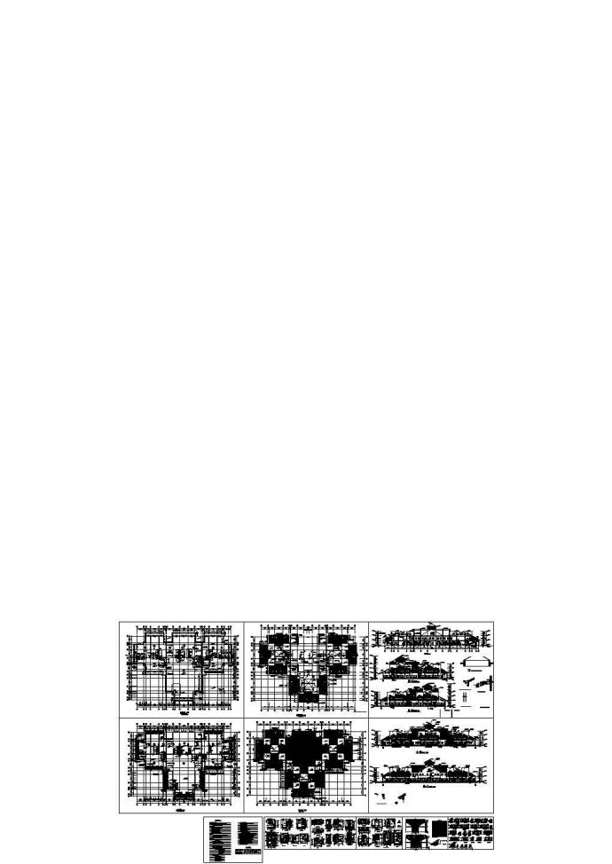 某二层带阁楼框架结构北美风格别墅（建筑面积6871平方米）设计cad全套建筑施工图（含设计说明）_图1