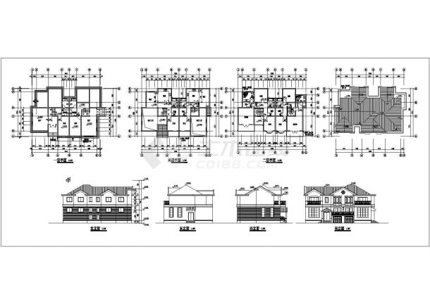 某二层带夹层框架结构单体别墅设计cad全套建筑施工图（甲级院设计）-图一