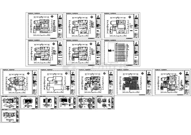某现代城施工CAD图纸设计（附效果图）-图一