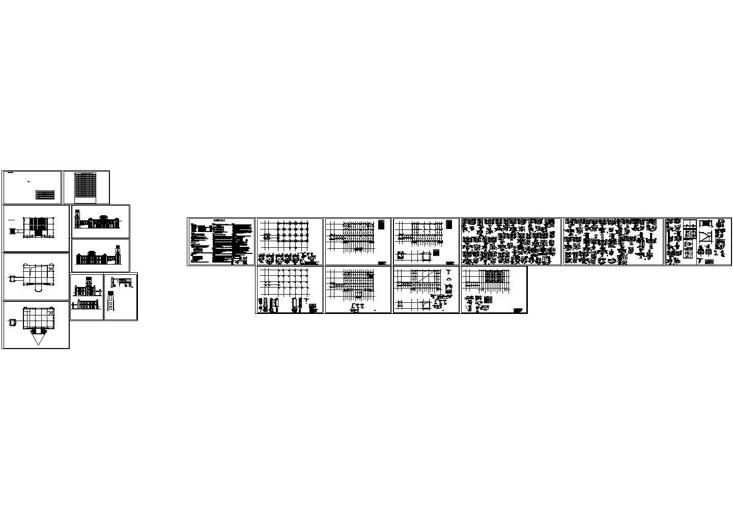 两层钢结构售楼部建筑结构施工图