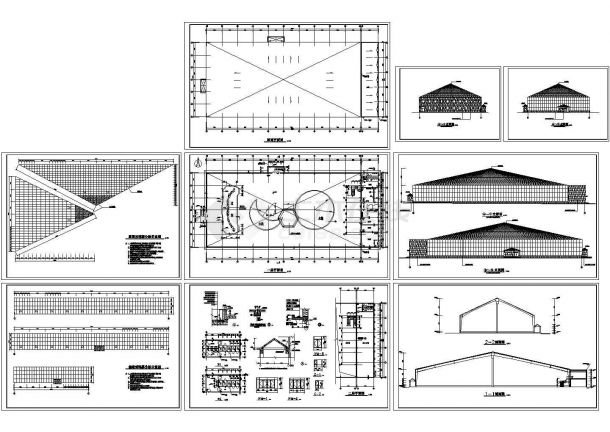 某地海珍品养殖大棚建筑设计CAD全套图纸-图一