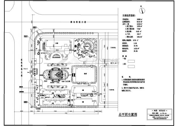 厂区绿化总平面布置图-图一