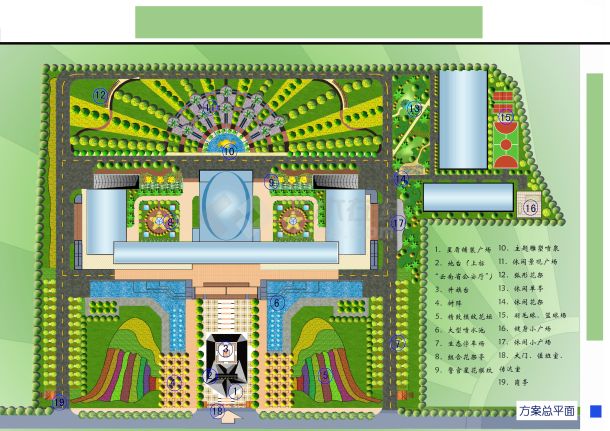 某广场规划设计总平面图-图一