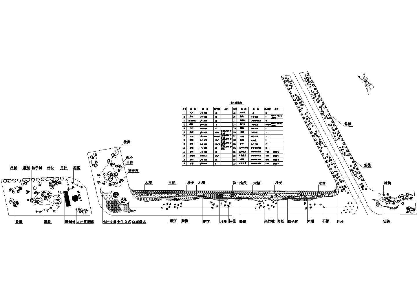 滨海公路绿化景观设计图纸