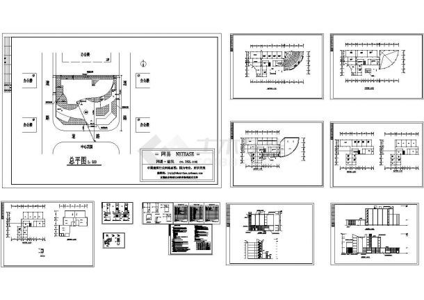 某科技信息综合楼建筑图-图一