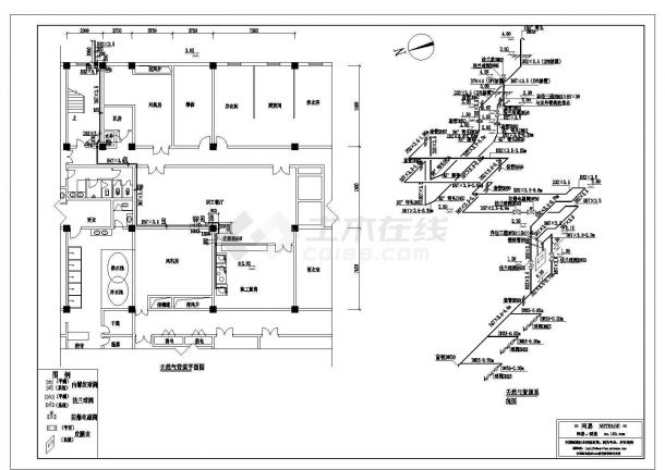 室内燃气管道设计图-图二