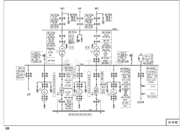 小水电站机电设计图（D1）-JX-图一