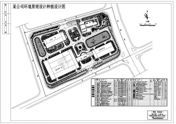 某公司环境景观种植设计图-图二