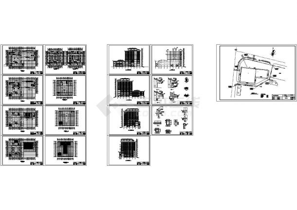 酒店建筑施工图CAD（学生作品）-图一