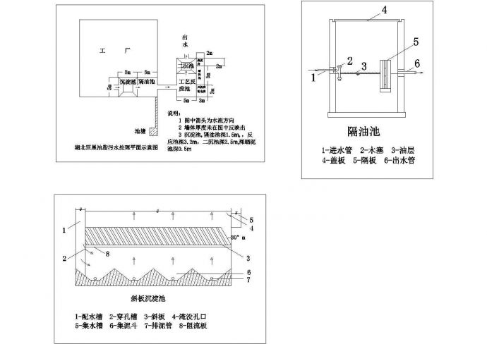 某油脂厂污水处理设计CAD图纸_图1