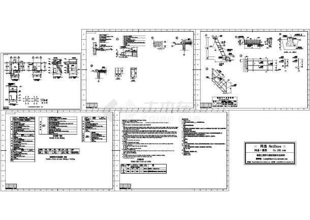 中英文岗楼设计建筑结构图纸-图一