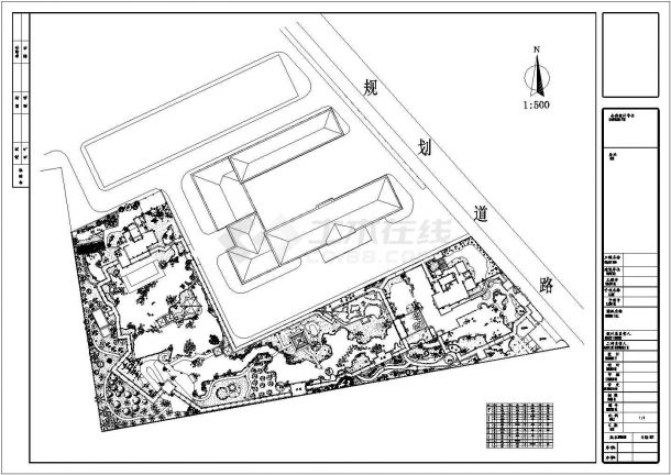 别墅大庭院景观规划设计图总平面图-图一