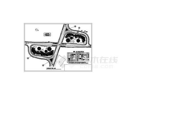 高速立交桥绿化规划图纸-图一