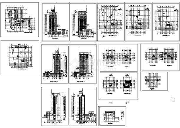 某地区高层写字楼建筑设计CAD全套图纸-图一