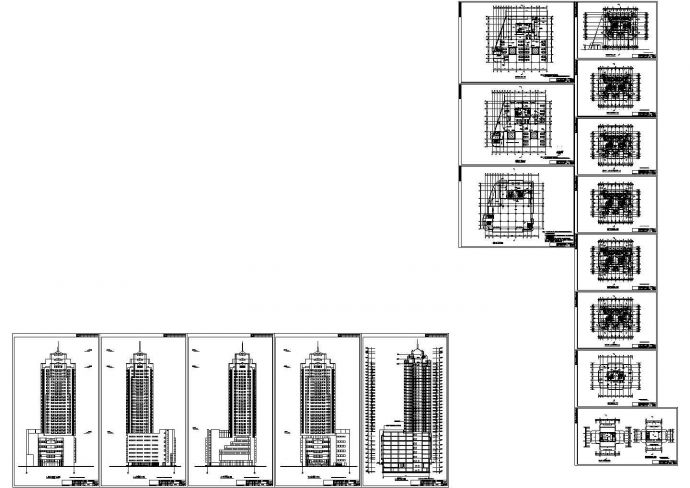 某地高层公寓建筑设计施工CAD全套图纸CAD全套图纸_图1