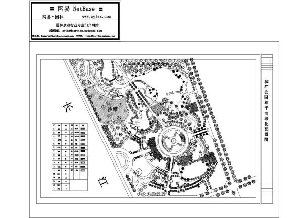 滨江公园植物配置总平面图-图二