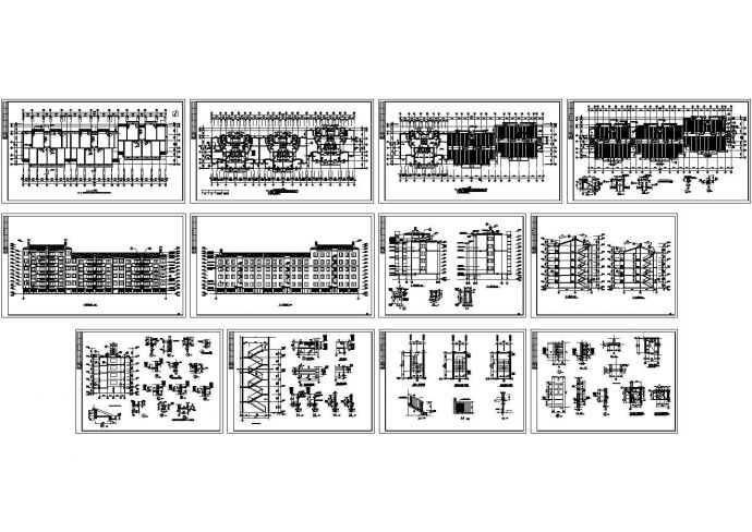 某地豪华砖混住宅楼建筑设计CAD全套图纸_图1