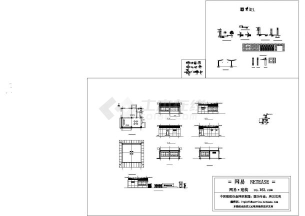 某厂房入口门卫室设计施工图-图一