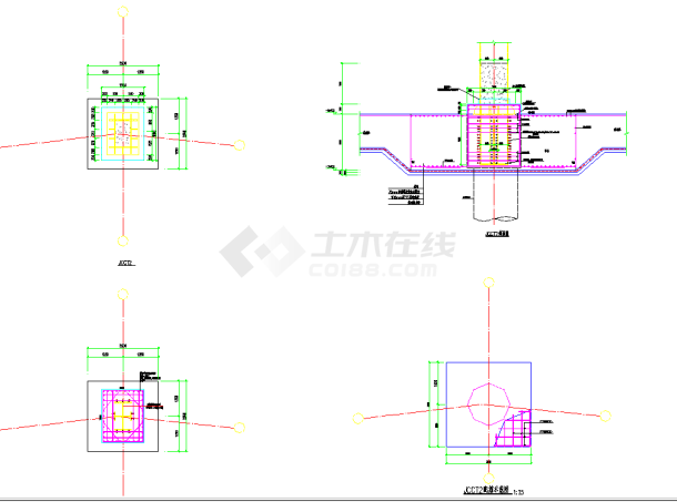 某地钢网壳结构场馆结构施工图CAD图纸-图二