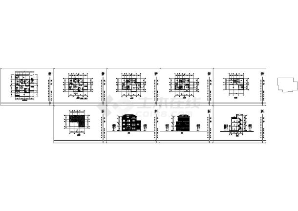 现代农民居别墅建筑方案文本（包含效果图+CAD）-图一