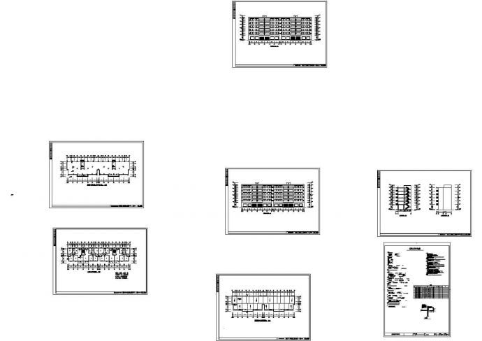4436平米六层底框商住楼建筑施工cad图(含计算书)_图1